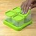 green sprouts Fresh Baby Food Unbreakable Cubes (4oz/4pk) | Store, carry, & serve homemade baby food | Lid provides leak-proof seal, Made from safer plastic, Embossed with measurements