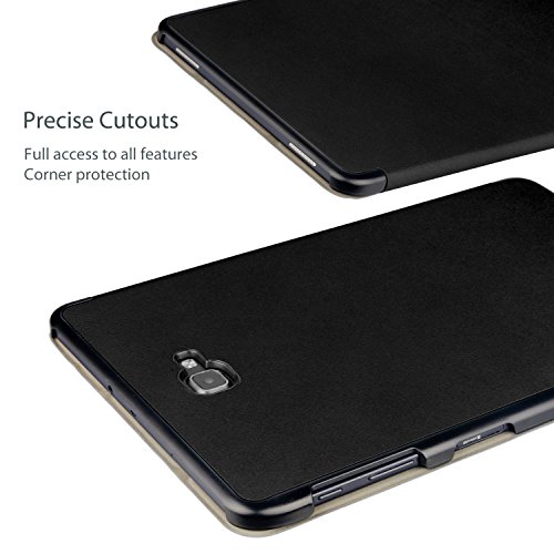 Samsung Galaxy Tab A 10.1 Case, ProCase Slim Smart Cover Stand Folio Case for Galaxy Tab A 10.1 Inch Tablet SM-T580 T585 2016 (Black)