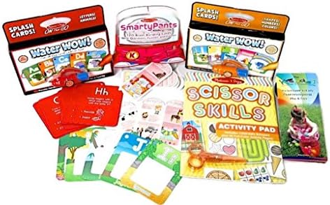 Melissa and Doug Water Wow Flash Cards &amp; Smarty Pants Kindergarten Learning Toy Bundle Ages 4+