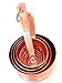 Copper Measuring Cup and Spoon Stackable Set of 9 with Four Measuring Cups and Five Spoons with Engraved Measurements in US and Metric