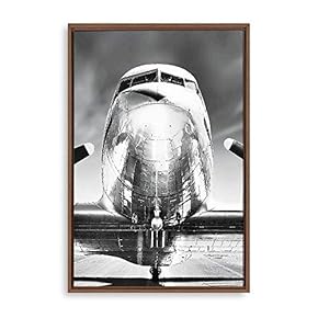 Framed Canvas Wall Art Aviation Machinery Canvas Prints Home Artwork Decoration for Living Room,Bedroom - 16x24 inches