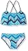 Kanu Surf Big Girl's Karlie Flounce Bikini Beach Sport 2-Piece Swimsuit, Kirsten Blue Chevron, 12