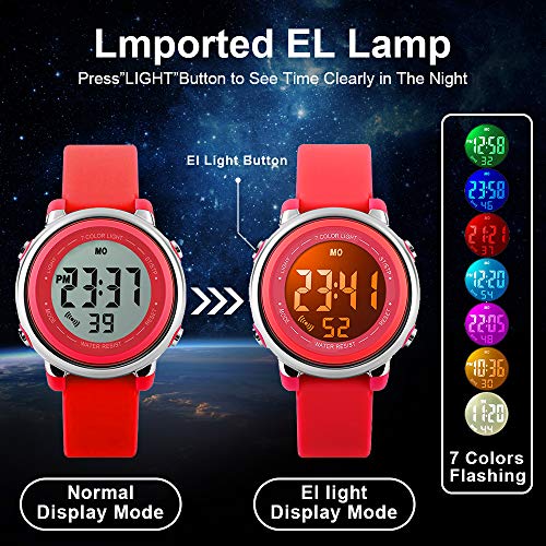 3 Function+Waterproof+Stopwatch+Digital+Wristwatch