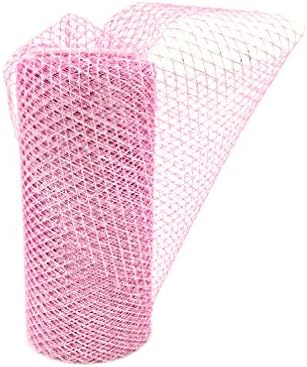 ASIBT 6 Inch x 10 Yards Vintage Diamond mesh Lace Roll Netting Fabric Tulle Roll For Tutu Skirt Table Runner Chair Sash DIY Wedding Party Art Decor (02)