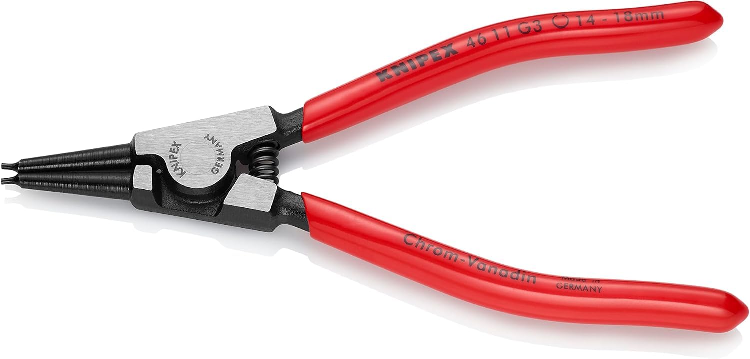 KNIPEX Circlip Pliers for Grip Rings on Shafts with Plastic Coating 140 mm, 46 11 G3