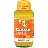 Sol-ti Organic SuperBoost SuperShot, Whole Body Support, 12 Pack, 2.1 fl oz | Cold-Pressed SuperFood Shot, Vegan, Turmeric, Ginger and Lemon Juice Blend for Immune Support and Wellness