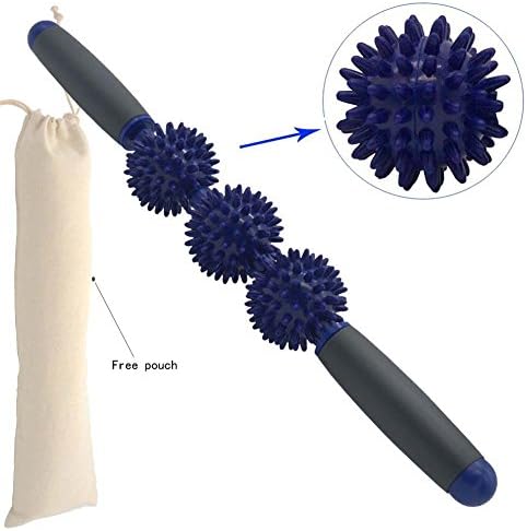QrBxa Anti Cellulite Remover Massager Muscle Trigger Point Ball Roller Myofascial Release Tool Acupressure Therapy Stick for Men and Women