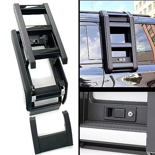 Matte Black Aluminium Side Access Ladder Rack Side Window Roof Step