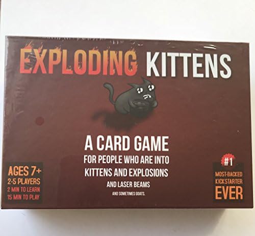 Kids Exploding Kittens Card Game Fun Unique Play Card Table Game