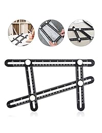 Multi ángulo regla de medición Full Metal Multi ángulo regla de medición Medición Plantilla Regla Herramienta De Aleación De Aluminio Multi funcional bolsa de almacenamiento included by Apex Capital