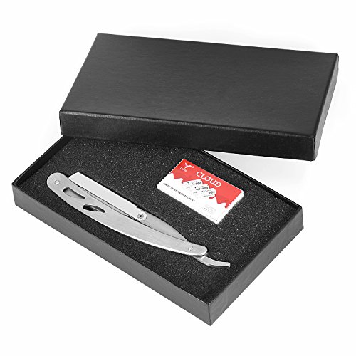 Straight Edge Razor, Razors Straight Razor Kit Barber Razor Supplies Single Blade Razor Shaving Blade Razor for Men Beard Shaper - 10 Blades Repalcement