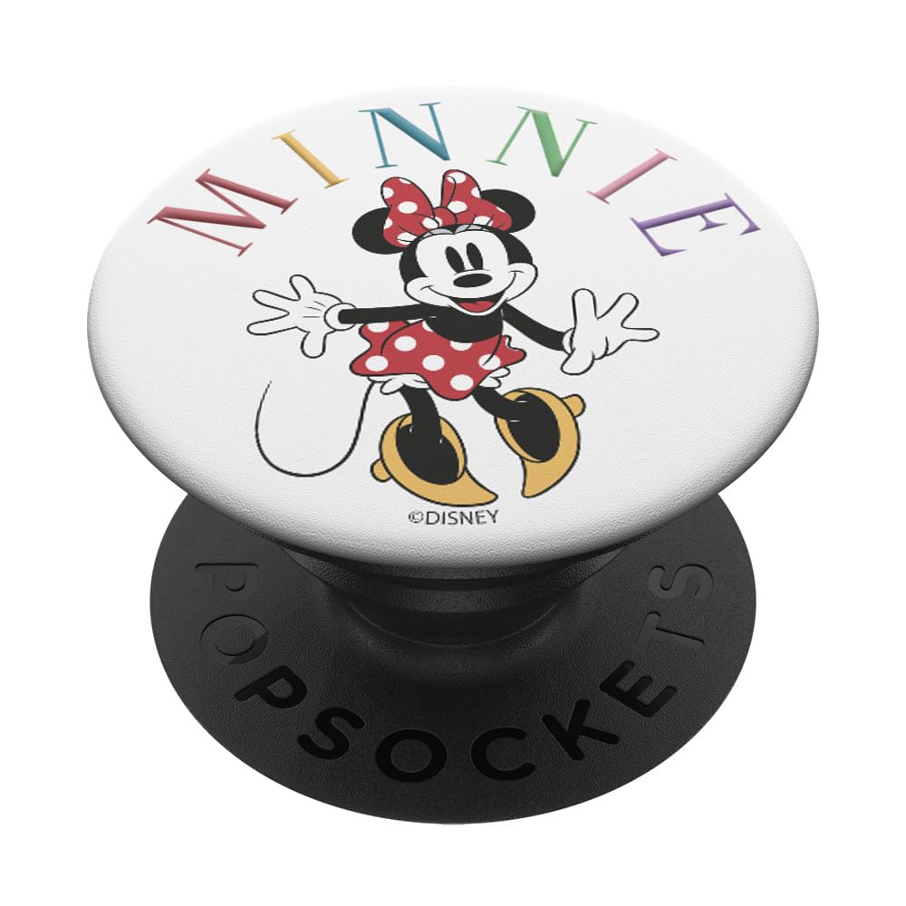 Disney Mickey And Minnie Simple Minnie Text Portrait PopSockets Swappable PopGrip