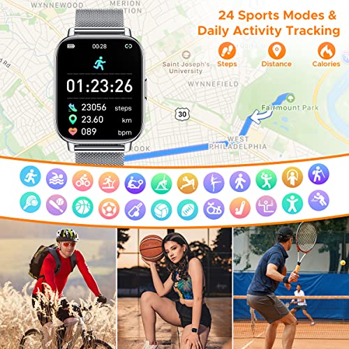 CanMixs Smart Watch for Android Phones iOS Bluetooth Smart Watches for