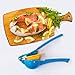 ◀️ Closeout Sale ▶️ Lemon / Lime Squeezer | Handheld Citrus Press | Manual Juicer, Blue / Yellow