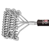 EuCarlos Grill Brush Bristle Free, Safe Barbecue Brush, Rust Resistant Stainless Steel BBQ Brush, 18