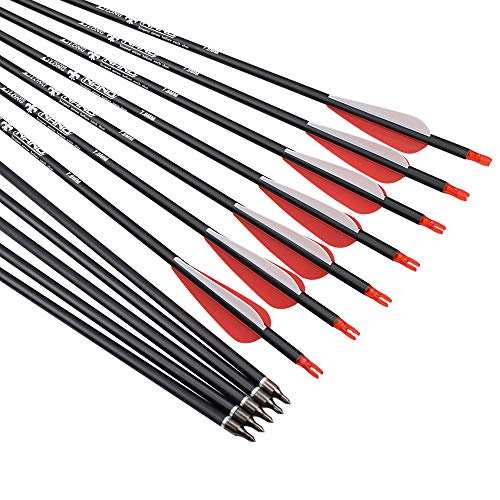 image for TY Archery 26 inch Carbon Arrow Hunting Arrows with 100 Grain Removabl