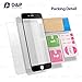 D&P Screen Protector Tempered Glass Compatible with iPhone 7, 9H 3D Curved Tempered Glass Ultra Clear Screen Protector Case Friendly Front and Back Easy Install