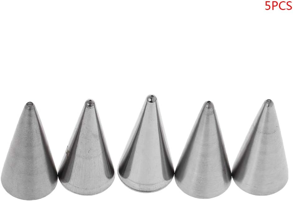 5Pcs DIY Stainless Steel Icing Nozzles Set Cake Decorating Piping Cookie Cream Writing Drawing Tip Filament Baking Tools Supplies