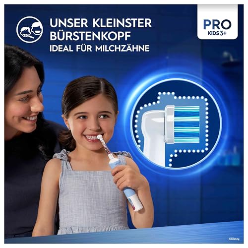 Oral-B Pro Kids Frozen Elektrische Zahnbürste für Kinder — Electric Toothbrush ab 3 Jahren inkl. 1 Aufsteckbürste, Reise-Etui und 2 Putzmodi für Zahnpflege, Blau/Lila thumbnail 3