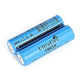 UltraFire 18650 Battery 2200mAh MAX 3.7V Rechargeable Battery Li-ion Button Top Battery (2 Pack)