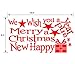 Coxeer Christmas Wall Stickers Wall Quotes Removable Wall Decals