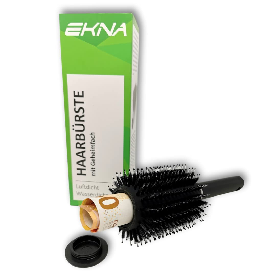 EKNA Hair Brush with Secret Compartment - Safe for Beach - Travel Safe - Secret Hiding Place for Money - Money Hiding Place - Brushes Hair for Money Hide