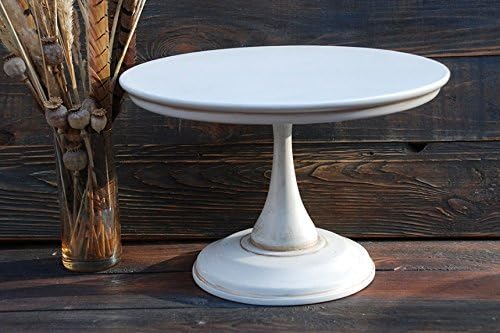 NEW 12" inches Wooden ivory cake stand,wooden wedding cake pedestal,wedding ivory cake holder,Ivory Wedding Cake Stand/Riser/Platform/Pedestal