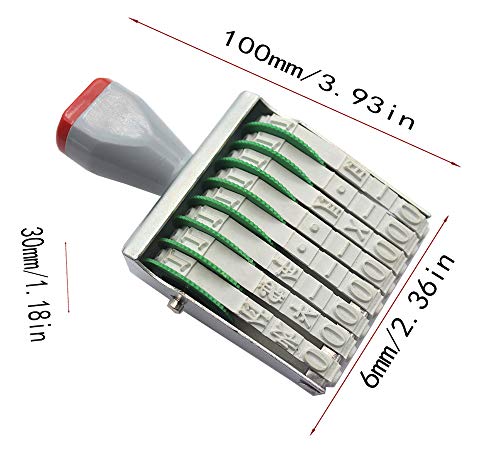 Rubber Band Wheel Office Supermarket 8 Digit Number Date Printing Stamp Printer Numbering Stamp
