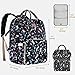 ORANIFUL Diaper Backpack Waterproof Baby Nappy Bags Mom Insulated Bottle Pockets Multi-functional Large Travel Back Pack Built-in USB Charging Port with Changing Pads and Stroller Straps (Black)