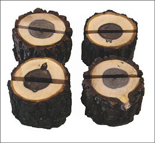 Wooden Centerpiece Place Card Holders - rustic premium natural unfinished Black Walnut Cylinders suitable for weddings, birthdays, anniversaries, catering, banquets wedding receptions, office, home