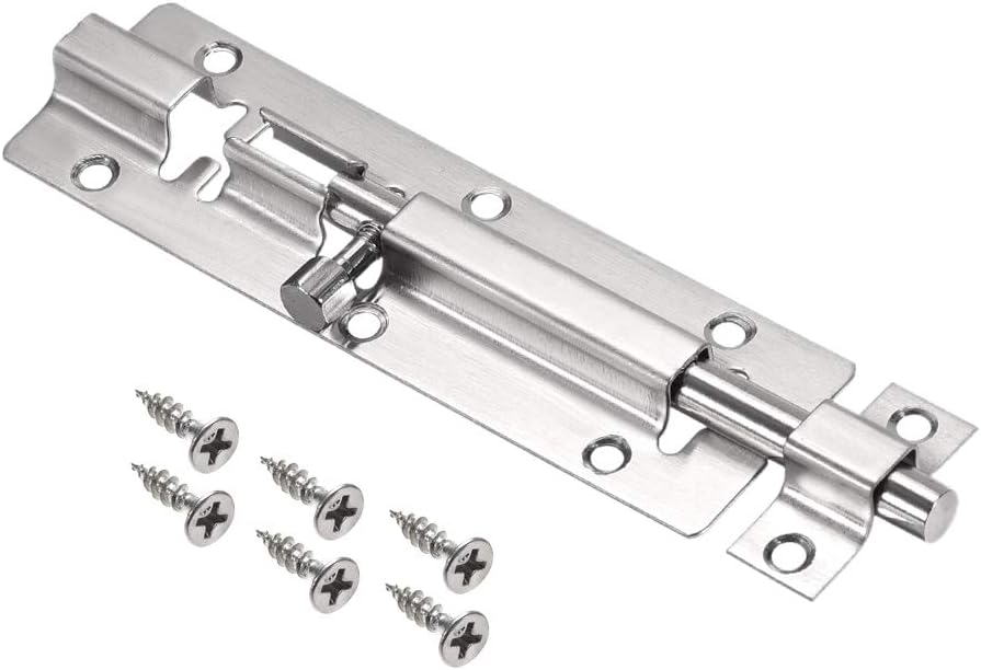 Sourcing Map Barrel Bolt Latch 4pcs 10x128mm Carbon Steel Electrophoresis | INDIA - View #10