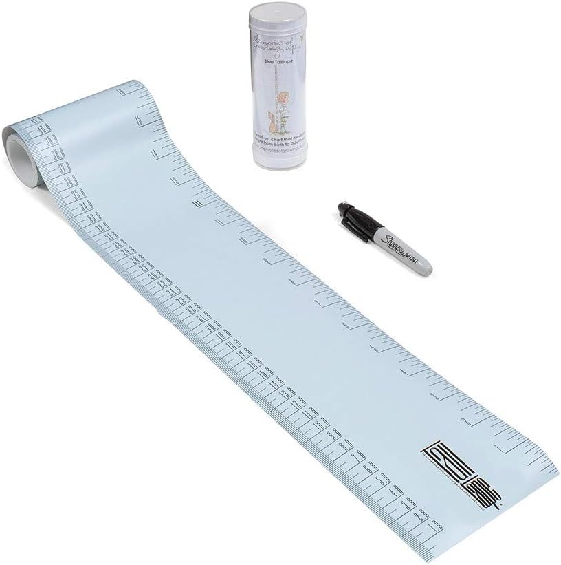 Talltape - Portable, roll-up bar Plus 1 Sharpie Mini Marker Pen to measure children from birth to adulthood - selection of designs