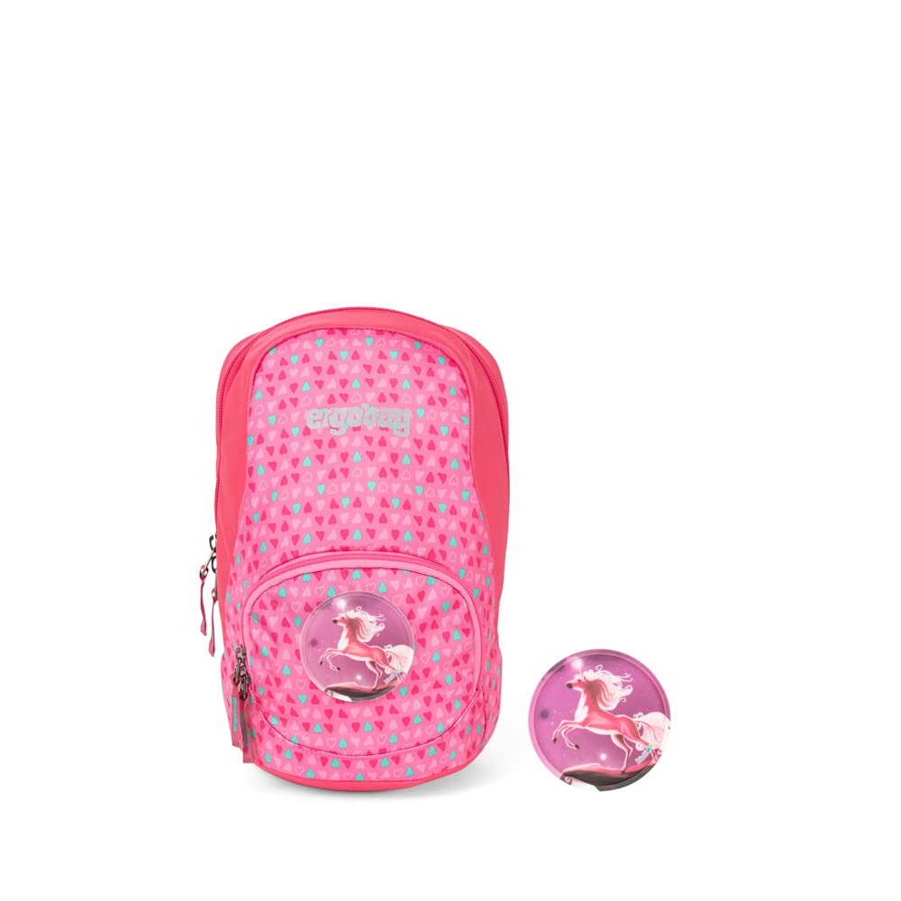 ergobag Ease Small Kids Backpack Unisex Children, unisex_child, Daypack, ERG-MIS-001-9Y9, Pink Hearts, L
