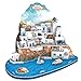 CubicFun World's Great Architectures MC195h Greece Santorini Island 3D Puzzle, 129 Pieces