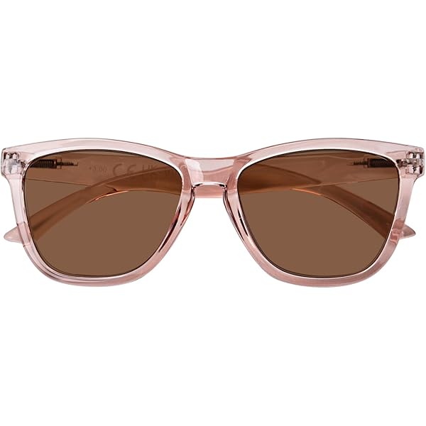 ProSPORT Full Lens Reader Sunglasses - No Line Bifocal, UV Protection, Black/Sienna Frame