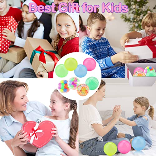 8Pack Stress Balls for Kids Original DNA Squishy Stress Balls Fidget Pack Colorful Squeezing Stress Relief Ball for Adults Squeeze Ball Sensory Ball Rainbow Stress Ball Ideal for Autism, Anxiety Bad Habits & More