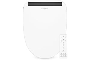 ComfyBidet Elongated Bidet Seat with Wireless Remote, Endless Warm Water and Air Dryer, Multiple Wash Modes, Deodorizer, Adjustable Self-Cleaning Nozzles, LED Light, Soft Close Lid (Black)