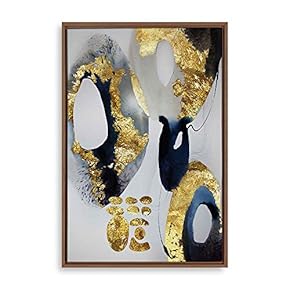 Framed Home Artwork Gold Foil Marble for Living Room Bedroom