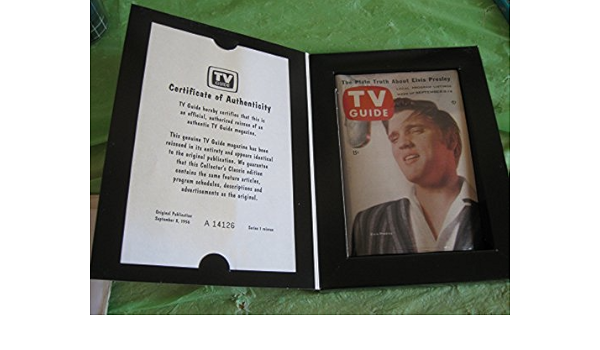 Elvis Presley Reissue Of Tv Guide September 8 14 1956 New York City Edition The Plain Truth About Elvis Presley Books