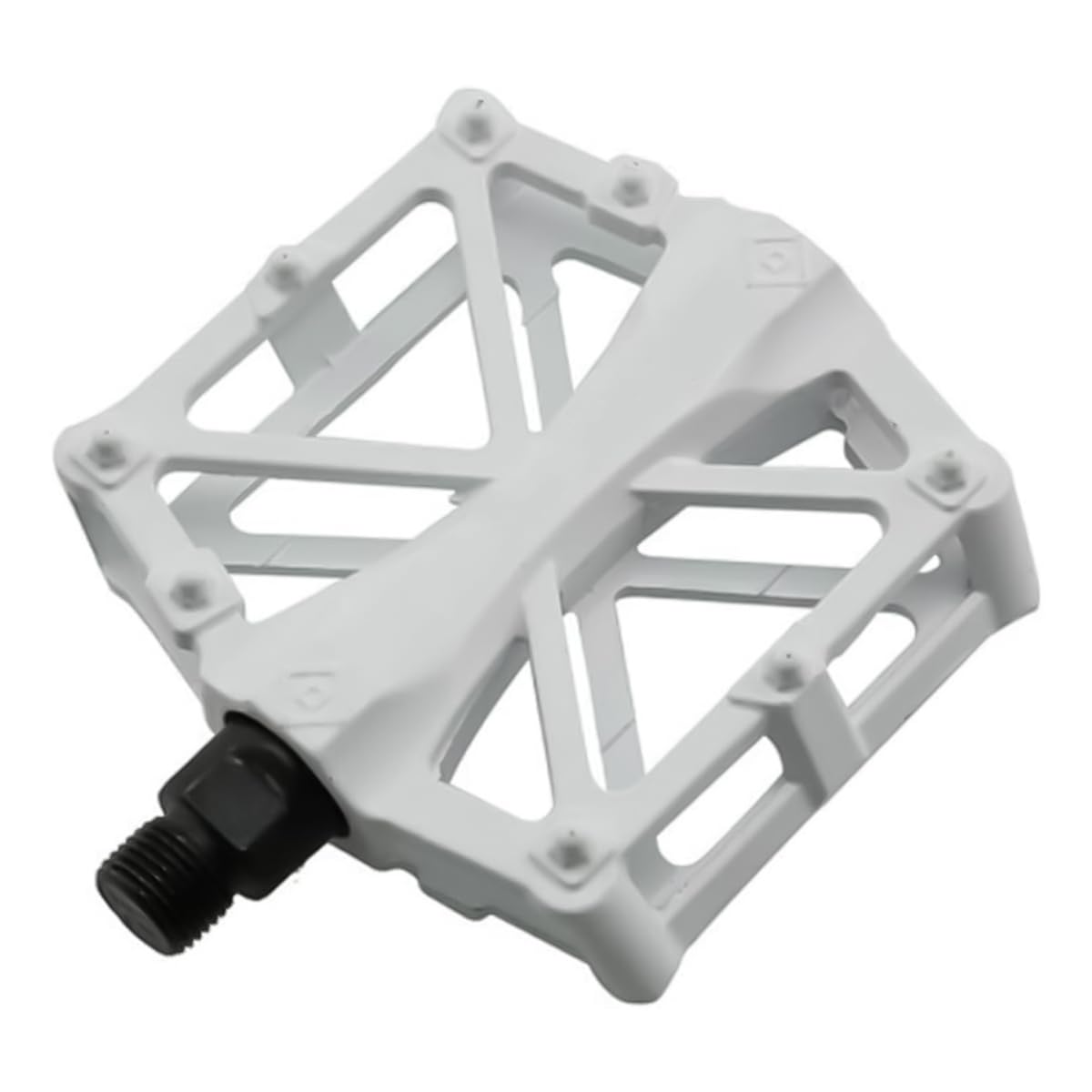 VOANZO Bike Pedals, Bike Bicycle Pedals Aluminum Antiskid Durable Mountain Bike Pedals, MTB BMX Cycling Bicycle Pedals (White)