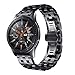 Minfex Compatible with Samsung Galaxy Watch (46mm) Band, 22mm Watch Bands Business Stainless Steel Replacement Strap Metal Bracelet for Galaxy Watch 46mm/Gear S3 Classic/Frontier (Black, 46mm)