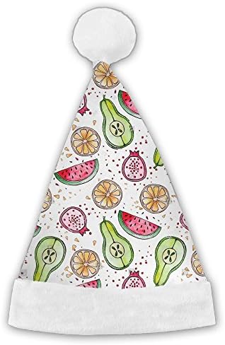 Chrihapy Asmlie Pomegranate Watermelon Pear Orange Santa Hat Plush Christmas Hat Decorations For Kids And Adults Unique Gifts