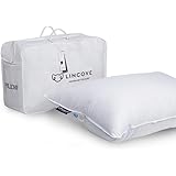 Lincove Classic Natural Goose Down Luxury Sleeping Pillow-800 Fill Power, 600 Thread Count Cotton Shell (Standard - Soft)