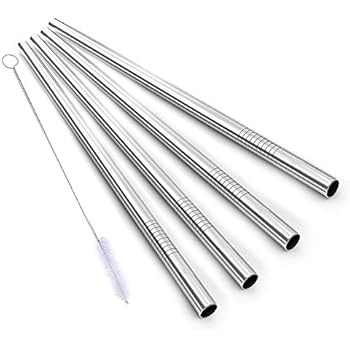 ALINK Stainless Steel Smoothie Straws, 9