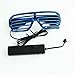 Aquat Light up Electroluminescent EL Wire LED Glasses Shutter Shades Voice Activated Eyeglasses RB02 (blue, black frame)