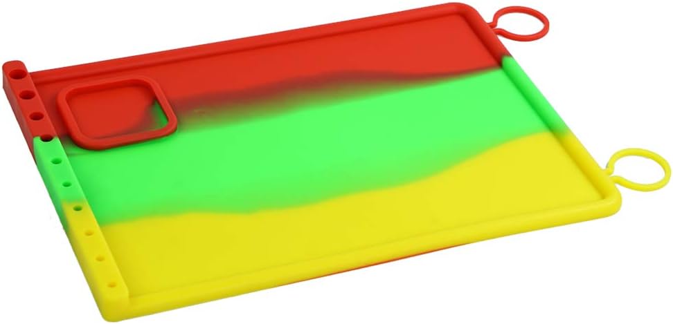 YHSWE Non-stick Slab Silicone Wax Mat Pad Rectangle Sheet 1Piece Rasta