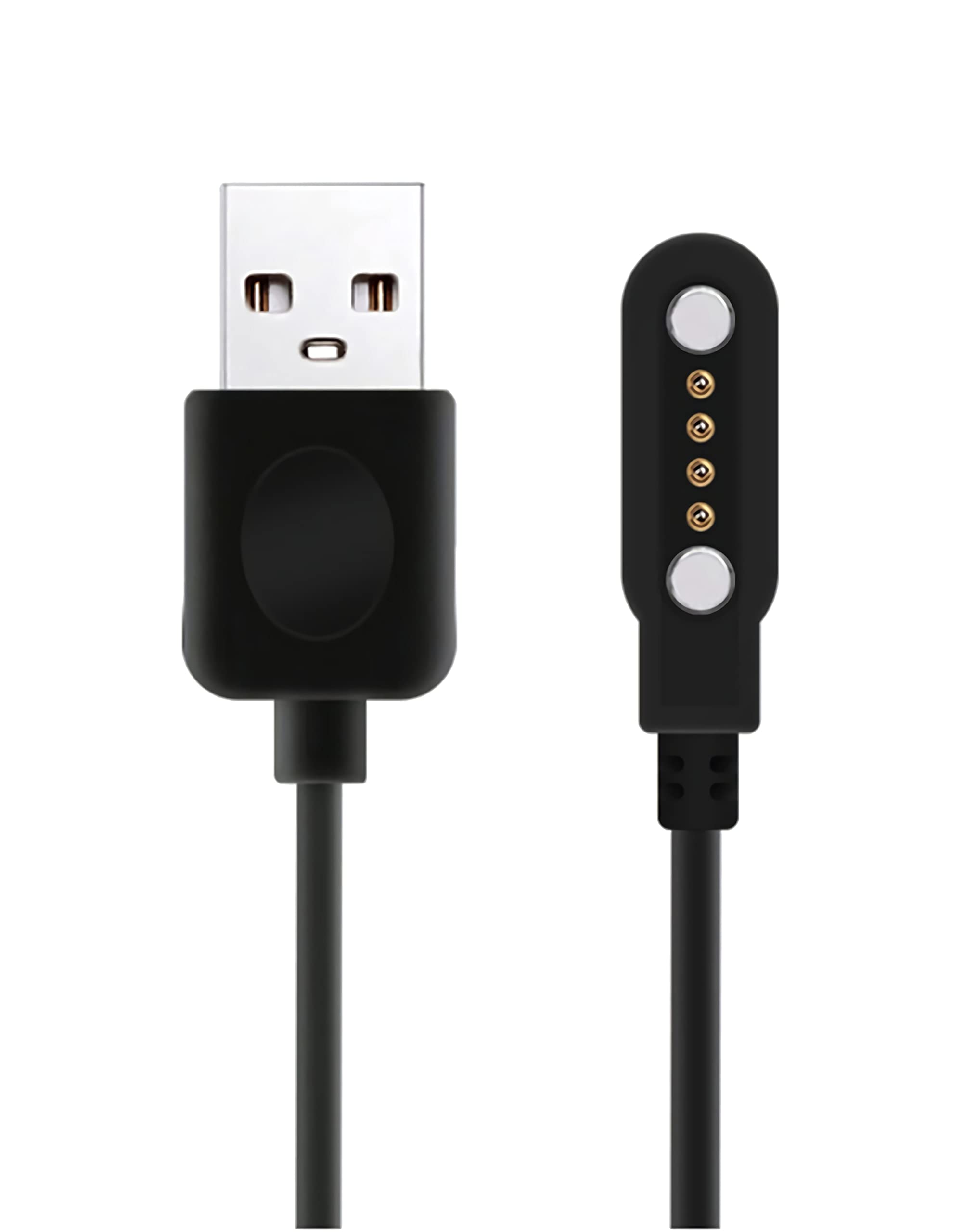 BaiWeiDun Smart Watch Charger Smartwatch Charging Cable 4 Pin Cord, Universal Magnetic Charger Contact pin spacing 7.62 mm