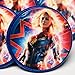 Captain Marvel Cupcake Toppers Rings Party Favors - 20 pcs