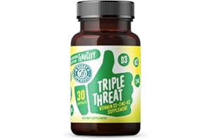 FlavCity Vitamin D3, K2 & Zinc - Triple Threat Supplement - Daily or Seasonal Immune Support - Vitamin D with K2 for Enhanced Absorption - Promote Healthy Bones & Skin (30 Capsules)