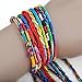Meily 50pcs Wholesale Jewelry Lot Braid Strands Friendship Cords Handmade Bracelets Colorful